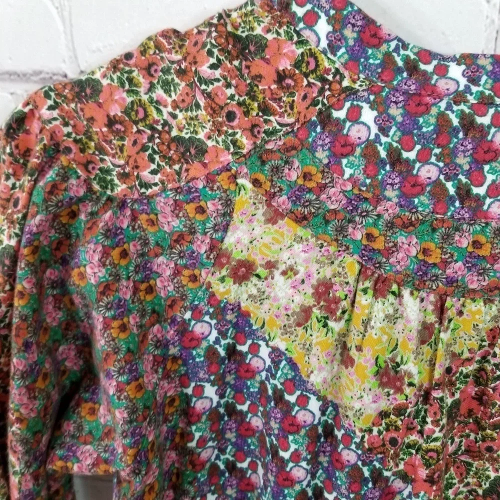 Zara kids 3/4 sleeve patchwork Floral Dress